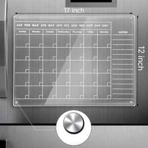 Calendario de pizarra de borrado en seco magnético para nevera acrílica al por mayor, calendario semanal magnético acrílico para nevera - Product Image 3