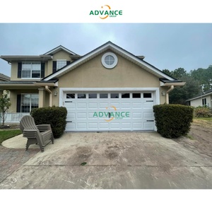 Grain <span class=keywords><strong>de</strong></span> bois 9x7 verre aluminium tête inclinable porte <span class=keywords><strong>de</strong></span> <span class=keywords><strong>Garage</strong></span> porte sécurisée pour 2 voitures <span class=keywords><strong>Garage</strong></span> automatique - Product Image 3