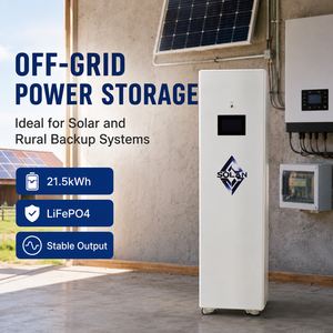 Gabinete de Almacenamiento de Energía con Batería LiFePO4 Móvil para Sitios Intermitentes, 21.5kWh, con Ruedas, BMS, CAN, RS485 - Product Image 2