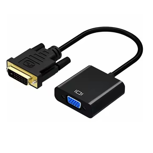 Super Quality Gold Plated 1080P DVI to VGA Adapter DVI-D 24+1 25 Pin Male to 15 Pin Female Cable Converter for PC Monitor 20CM