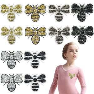 Bee Rhinestone trang trí các bản vá lỗi sắt trên quần áo Rhinestone appliques các bản vá lỗi quần áo sửa chữa trang trí cho DIY phụ kiện - Product Image 6