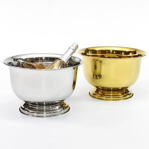 Grand seau à glace <span class=keywords><strong>9</strong></span> litres en acier inoxydable <span class=keywords><strong>champagne</strong></span> de luxe or argent Porte-bière pour la fête - Product Image 5