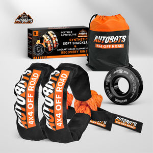 Kit de récupération avec manille souple synthétique 41000 LBS, équipement de remorquage tout-terrain robuste pour SUV, VTT, UTV, camion, Jeep - Product Image 1