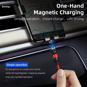 1M Cell Phone 3 in 1 Magnetic USB Cable Braided Charging Magnetic Cable High Quality 3 in 1 Fast <b>Charger</b> Cable Line - Product Image 3