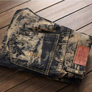 Jeans de mode urbaine pour hommes 2025, jeans déchirés rétro, design personnel |   Pantalon punk, jean moulant hip-hop - Product Image 4