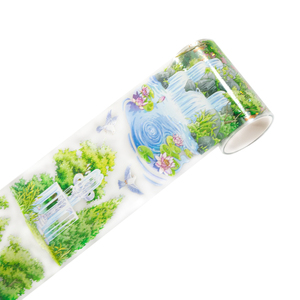 เทปตกแต่งไดอารี่สัตว์เลี้ยงสติกเกอร์ตกแต่งพื้นหลังต้นไม้สีเขียวป่าหนังสือมือสัตว์เลี้ยงสติกเกอร์เทปม้วน - Product Image 6