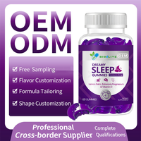 60 Gummies Sommeil Réparateur à la Mélatonine avec Magnésium et Vitamine D, Ingrédients Végétaux Naturels, Gummies Énergisants, Bien-être Nocturne OEM