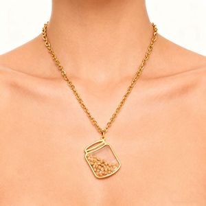 Collar de Joyería de Moda, Collar con Colgante para Mujer, Joyería Fina, Collar de Acero Inoxidable, Estilo Botella de los Deseos - Product Image 2