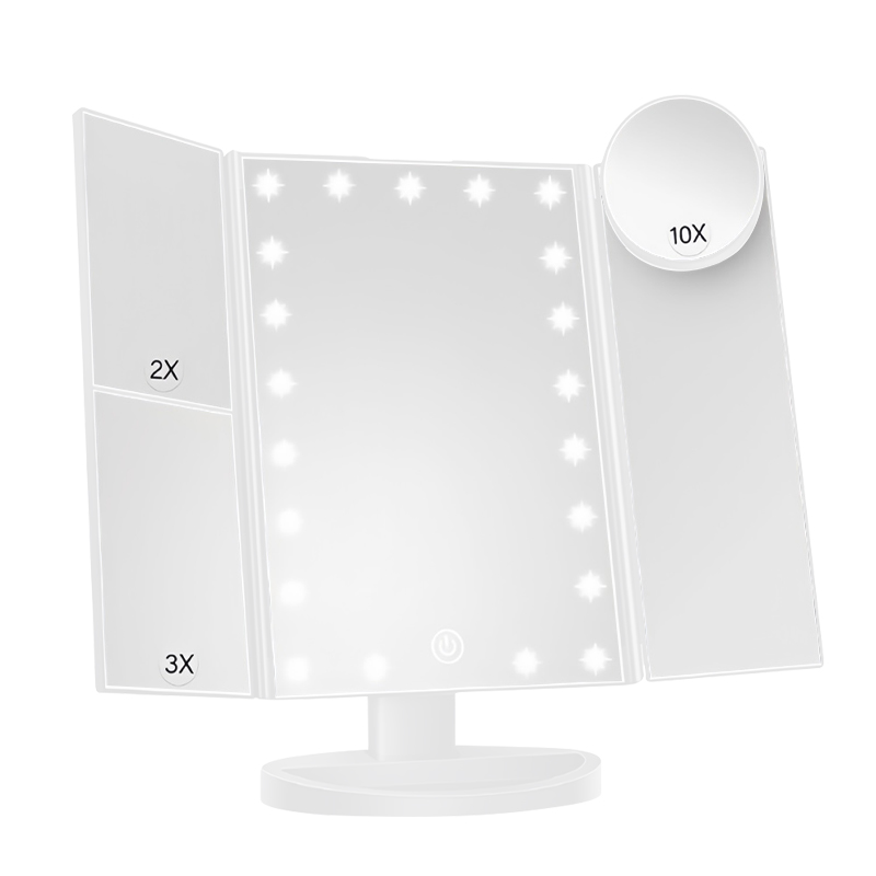 White(with 10X small round mirror)