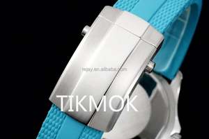 Montres de luxe pour hommes en acier inoxydable avec bracelet bleu clair, date automatique, ETA 2824, lunette cannelée, mouvement mécanique automatique - Product Image 4