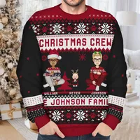 Dropshipping - Sweat-shirt unisexe personnalisé avec effet 3D - Famille adorable avec enfants et chiens - Style de Noël - Sweat-shirt sport pour femmes