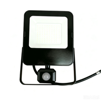 Reflector LED de Seguridad para Exteriores con Sensor de Movimiento PIR Infrarrojo, Cristal Texturizado, IP66 Impermeable, 100W, 180-240V CA, para Jardín