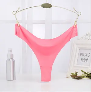 Le plus récent logo privé personnalisé string dames chaud sexy transparent filles culotte photos