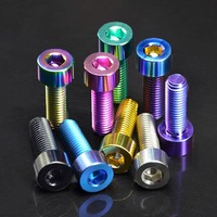 Vis en titane M3 M5 M6 M8 X 1.25X20mm 10mm 65mm pas 1.0mm Ti Hex Socket Allen Cap Head Boulons pour siège de vélo de route DIN913