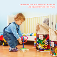 Boîte de rangement ronde transparente en TPU avec fermeture éclair et couvercle, pour jouets, peluches, organisateur de rangement pour poupées, fournitures de rangement pour la maison