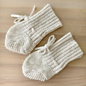 Kare Fonda Rahat Sıcak Organik Pamuklu Örgü Bilek Boyu Patikler, Yenidoğan Bebek, Küçük Çocuk, Erkek ve Kız Çocukları için Giymeli Kapatmalı, Kışlık - Product Image 2