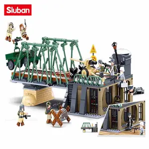 Sluban品牌冬季反击1994军用砖玩具套装收藏礼品易于组装儿童玩具