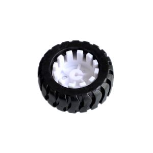 إطار مطاطي بعمود د 43 + عجلة موديل سيارة ذكية مناسبة لمحرك تخفيض N20 DIY Robot - Product Image 3