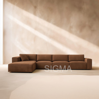 Meubles de salon de style français de luxe Canapé modulaire confortable en tissu de lin