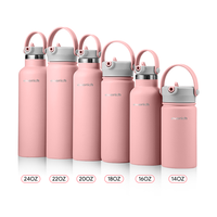 Bouteille d'eau portable minimaliste en acier inoxydable 18/8 à double paroi isolée sous vide, écologique, 700 ml, avec paille, sans BPA, anti-fuite