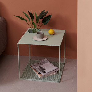 European Style <strong>square</strong> Iron Coffee <strong>Side</strong> <strong>Table</strong> with Pot Stand Display Bed Stand Designed for Living Room - Product Image 2