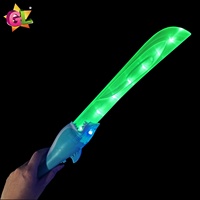 Bâton lumineux en forme de requin pour enfants, bâton LED en plastique avec corde de suspension, 2 couleurs au choix avec son