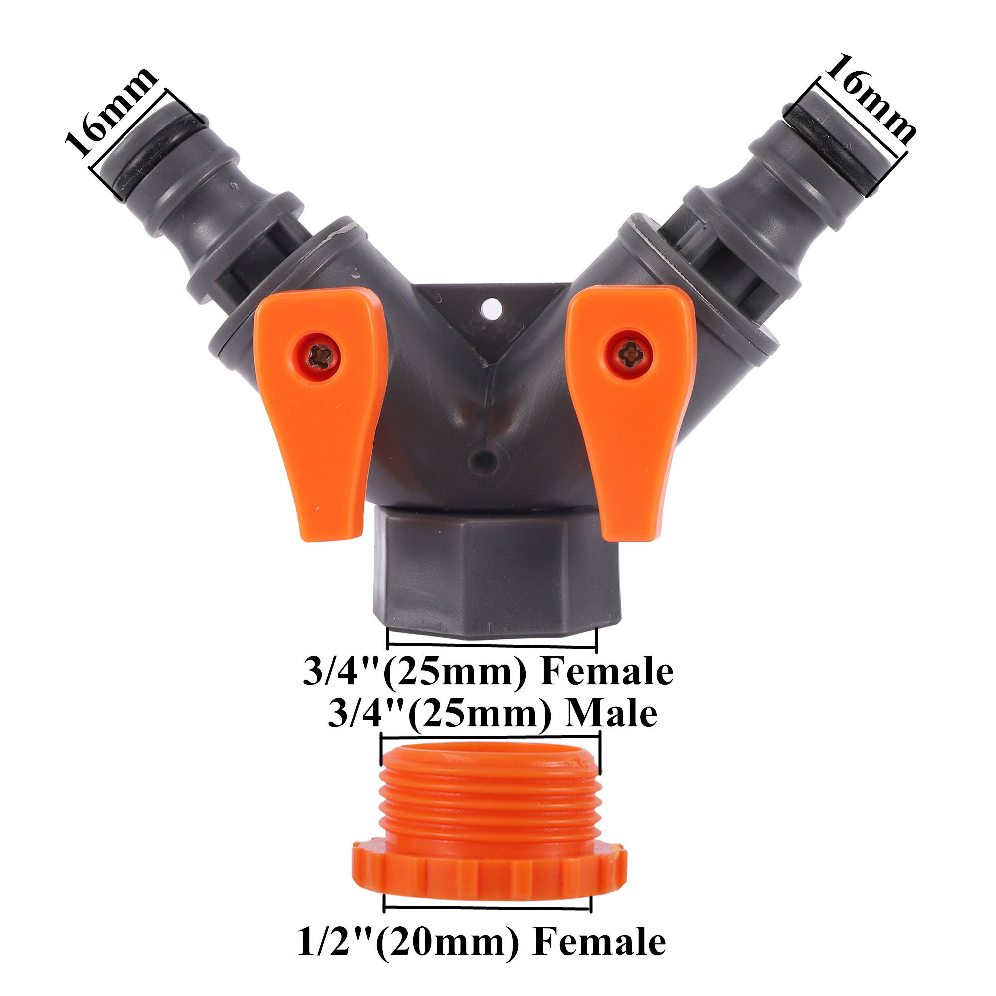 Raccord rapide double 1/2" * 3/4"