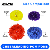 Fabricants Vente en Gros Avec Anneau de Poignée Métal Plastique Pompom Poms Sports Esprit d'Équipe Entraînement de Danse Cheerleading