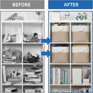 Modern Eco-Friendly <b>Linen</b> Fabric <b>Storage</b> Container Reinforced Handles Foldable Moisture-proof Multi-Purpose <b>Storage</b> <b>Box</b> - Product Image 4