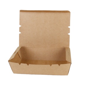 Envase de Papel Kraft Plegable Ecológico Similar a Icon Eco-Friendly con Tapa Abatible para Almuerzo, Ensalada, Verduras, Arroz, <span class=keywords><strong>Pasta</strong></span> - Product Image 1