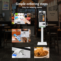 32 Zoll Freistehender PC Android Selbstbedienungs-Zahlungskiosk Touch-Terminal mit Barcode-Leser für Einzelhandel und Gastronomie