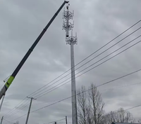 Prix usine 20-60M Galvanisé Q235B Monopode à paroi épaisse pour antenne sans fil, tour de télécommunication pour blocs résidentiels