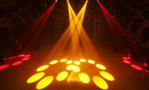 Santu nuevo <span class=keywords><strong>Gemini</strong></span> 6 luces RGBW que sacuden la cabeza patrón de tinción 2 en 1 haz de luz con cabezal móvil Luz de escenario - Product Image 6