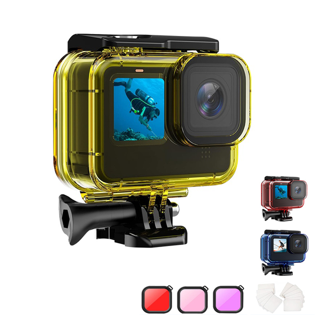 Waterproof Case for GoPro Accessories  60m Deep Waterproof and Lens-Free Design Compatible with Hero 9/10/11/12/13