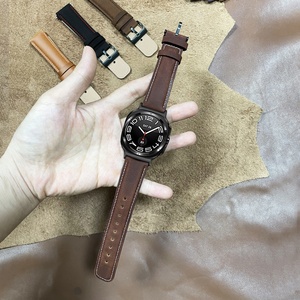 Correa de Reloj de Cuero Genuino de Lujo de 20 mm 22 mm con Liberación Rápida, Correa de Reloj de Cuero Vacuno Suave para Samsung Galaxy <span class=keywords><strong>Watch</strong></span> <span class=keywords><strong>Huawei</strong></span> GT4 GT5 para Hombre - Product Image 3