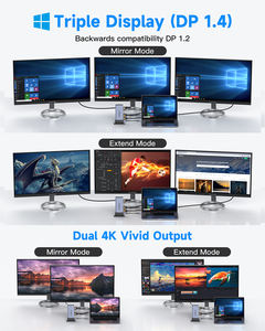 Accesorios para PC 2026, Estación <span class=keywords><strong>de</strong></span> Acoplamiento Vertical 13 en 1 con USB C, <span class=keywords><strong>Adaptador</strong></span> <span class=keywords><strong>HDMI</strong></span> MST 4K60Hz para MacBook - Product Image 5