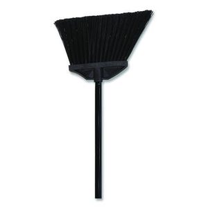 Balai à grand angle avec manche en bois de 57 pouces et pelle à poussière pour usage domestique, tête de balai en PP et fer, couleur noire - Product Image 2