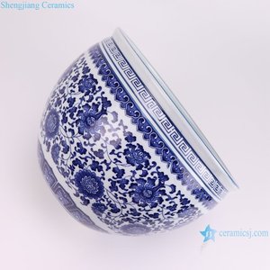 RZNV17-A <span class=keywords><strong>Pot</strong></span> <span class=keywords><strong>en</strong></span> céramique de Jingdezhen, bleu et blanc, motif de <span class=keywords><strong>lotus</strong></span> antique, <span class=keywords><strong>pot</strong></span> <span class=keywords><strong>en</strong></span> céramique - Product Image 2