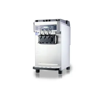 Máquina para hacer helados suaves de 3 sabores, máquina comercial para hacer helados de mesa