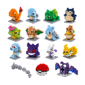 Jouet éducatif très vendu, briques en plastique en forme de diamant, figurine d'action, petite poupée animale de dessin animé, ensemble de blocs de construction pour enfants - Product Image 1