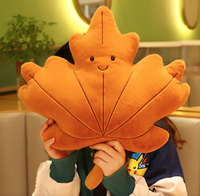 Feuille personnalisée en peluche tendre feuille jouets rouge automnal érable ginkgo feuilles enfants cadeaux