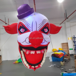 Cabeza de <span class=keywords><strong>Payaso</strong></span> Inflable Gigante para Publicidad con Tela Oxford, Luz LED y Control Remoto, Fácil de Instalar para Uso en Exteriores en Halloween - Product Image 1