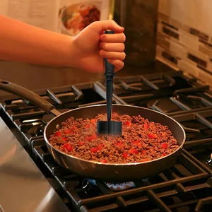 Hachoir à viande pour boeuf haché en nylon de qualité alimentaire résistant à la chaleur pour hamburger hacher et remuer outils pour viande de cuisine