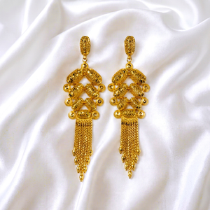 Parure de bijoux fantaisie pour femme, plaqué or 24 carats, avec diamants, style hip-hop, motif infini et pampilles, en laiton, pour mariage - Product Image 1