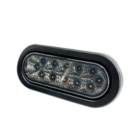 Feu arrière ovale LED étanche LIWOF 6 pouces, certifié DOT, pour remorque et camion, avec fonctions d'arrêt, de clignotement et de feux arrière