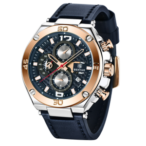 BENYAR BY-5151 Reloj de pulsera de cuarzo de lujo para hombre Diseño simple Calendario luminoso Tres pines Citizen Personalizable Nueva tendencia - Product Image 2