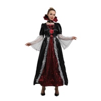 Halloween Vampire À Capuche Femmes Robe Femme Magicien Magicien Robe L'élégant Vampire Dame Costume