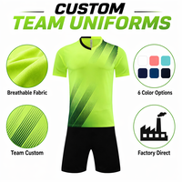 Aiju - Camiseta de Fútbol Personalizada al por Mayor, Uniforme de Entrenamiento de Manga Corta, Secado Rápido, Transpirable, Equipación de Equipo, Ropa para Partidos