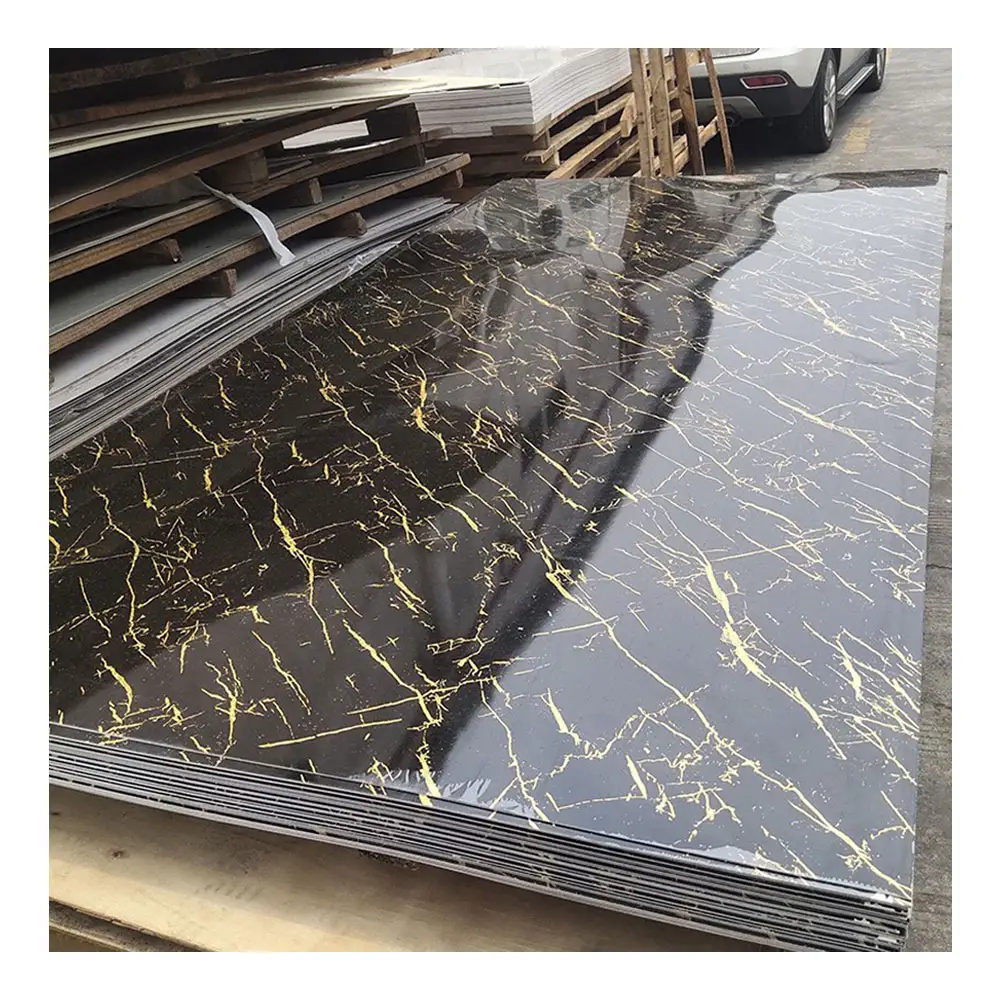Halong Competitive price plastic material marble cubic meters UV sheet marble replacement marble cubic meters