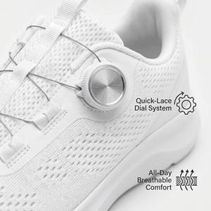 Chaussures <span class=keywords><strong>Homme</strong></span> Printemps/Été 2026 Nouveauté Baskets Décontractées Sans Lacets pour Adulte avec Bouton Rotatif Style Papa Tendance en Tissu Mesh - Product Image 3